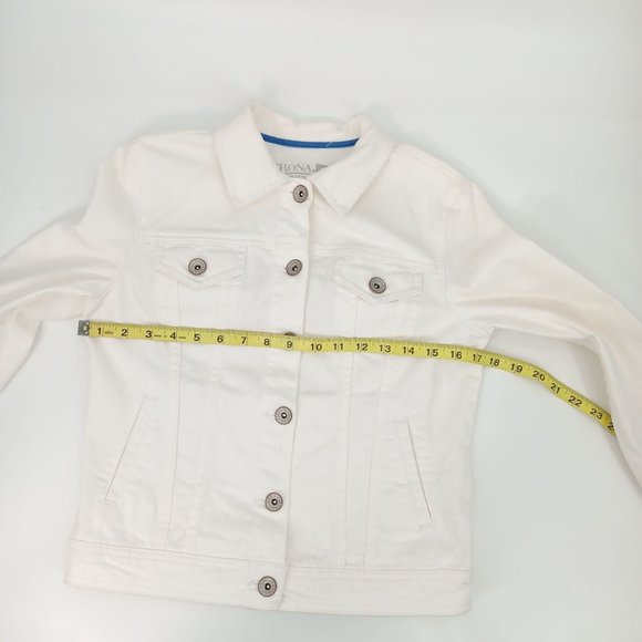 MERONA WOMANS XS DENIM WHITE JACKET - Picture 10 of 16